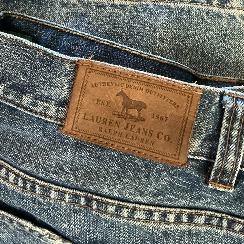 Lauren Ralph Lauren Patchwork Embroidered Jeans Women’s 10 Straight Leg - Picture 11 of 12